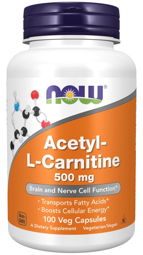NOW Acetyl L-Carnitine 500mg Veg Capsules