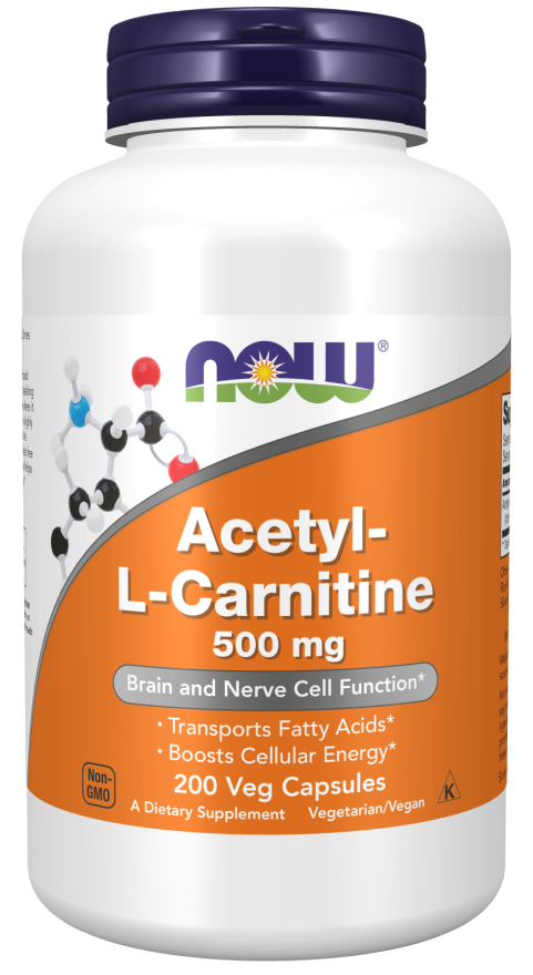 NOW Acetyl L-Carnitine 500mg Veg Capsules
