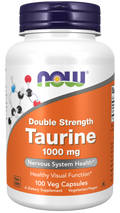 Suplementos NOW Taurina 1000 mg - Cápsulas Veganas de Doble Fuerza