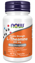 Suplementos NOW L-Teanina 200 mg - Cápsulas Veganas de Doble Fuerza