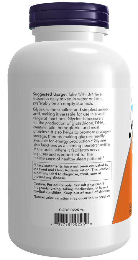 Now Foods Glycine Pure Powder, 454gr