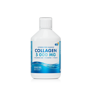Front image: Swedish Nutra marine collagen peptide liquid berry flavour 500ml bottle