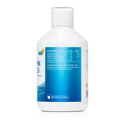 Supplement facts & ingredients image: Swedish Nutra marine collagen supplement facts ingredients 500ml bottle