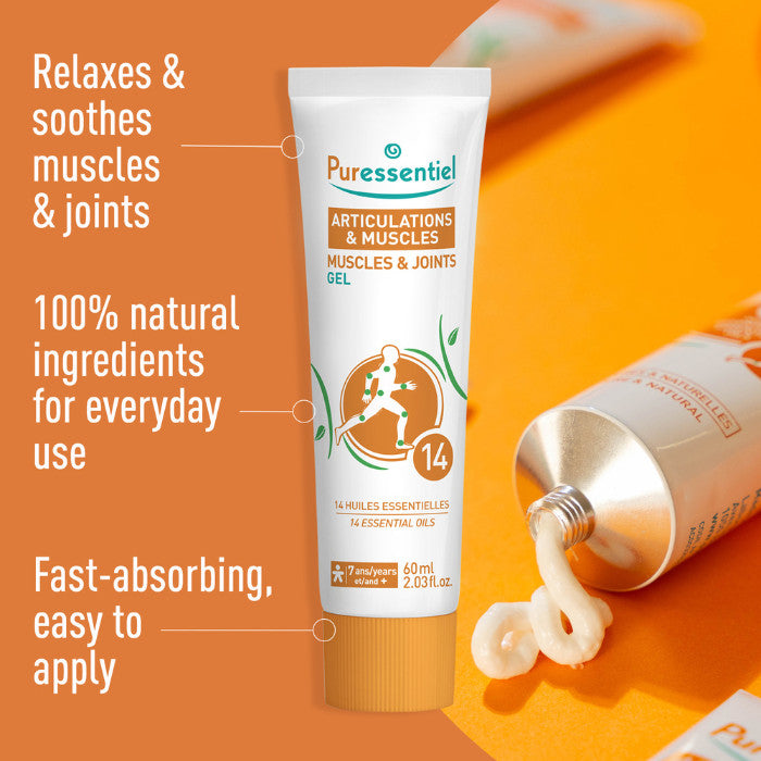 Puressentiel Muscles & Joints Cooling Gel with 14 Essential Oils - 60ml