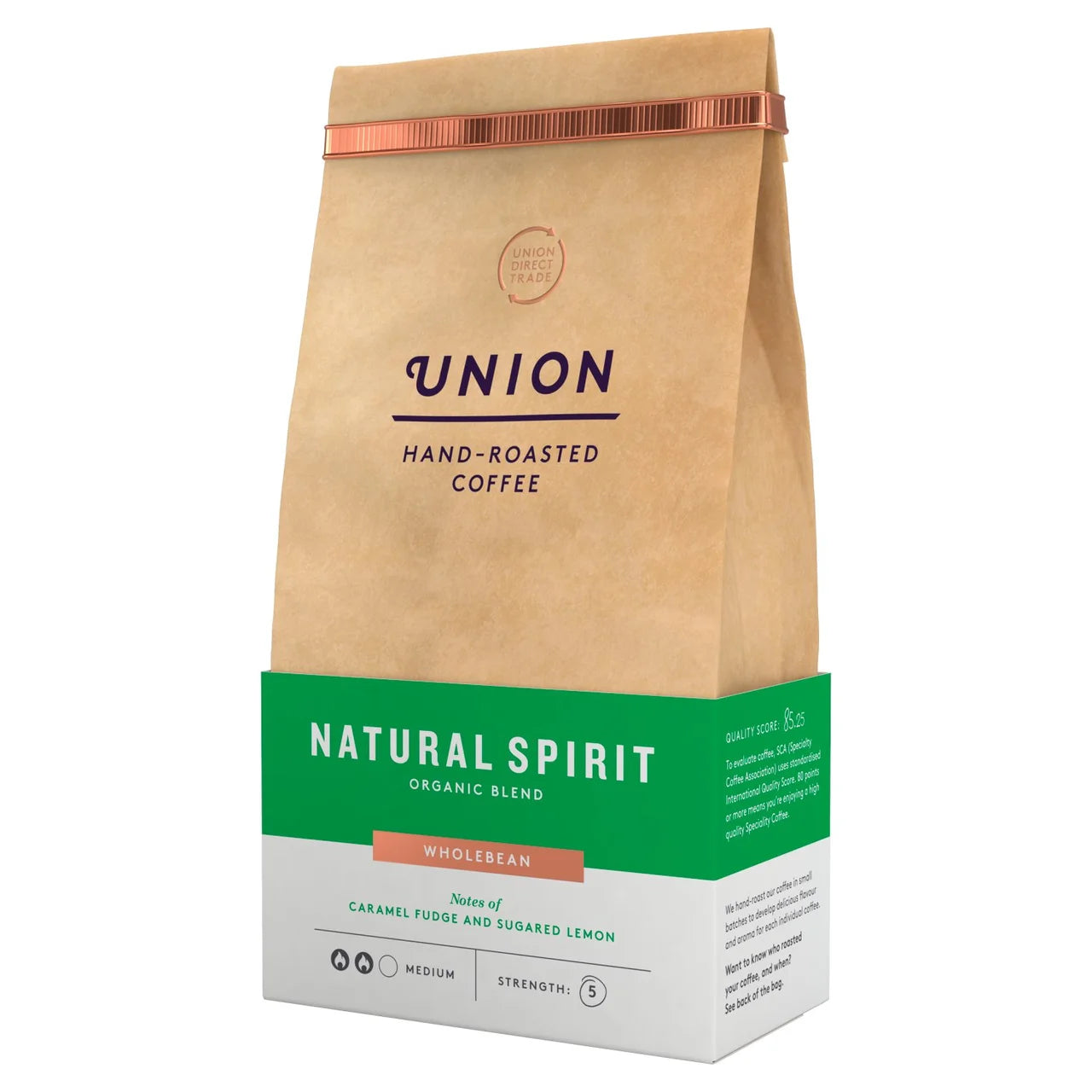 Union Natural Spirit Organic Blend Whole Bean Coffee 200g