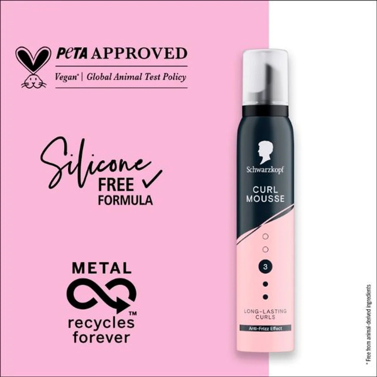 Schwarzkopf Curl Mousse Hold 3 Anti-Frizz Effect 200ml