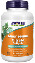 Softgels de Complejo de Magnesio NOW 400 mg - Citrato, Glicinato, Malato