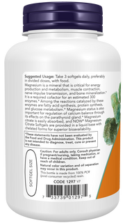 NOW Magnesium Citrate Softgels