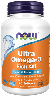Now Foods Ultra Omega-3 Fish Oil (Bovine Gelatin) Softgels