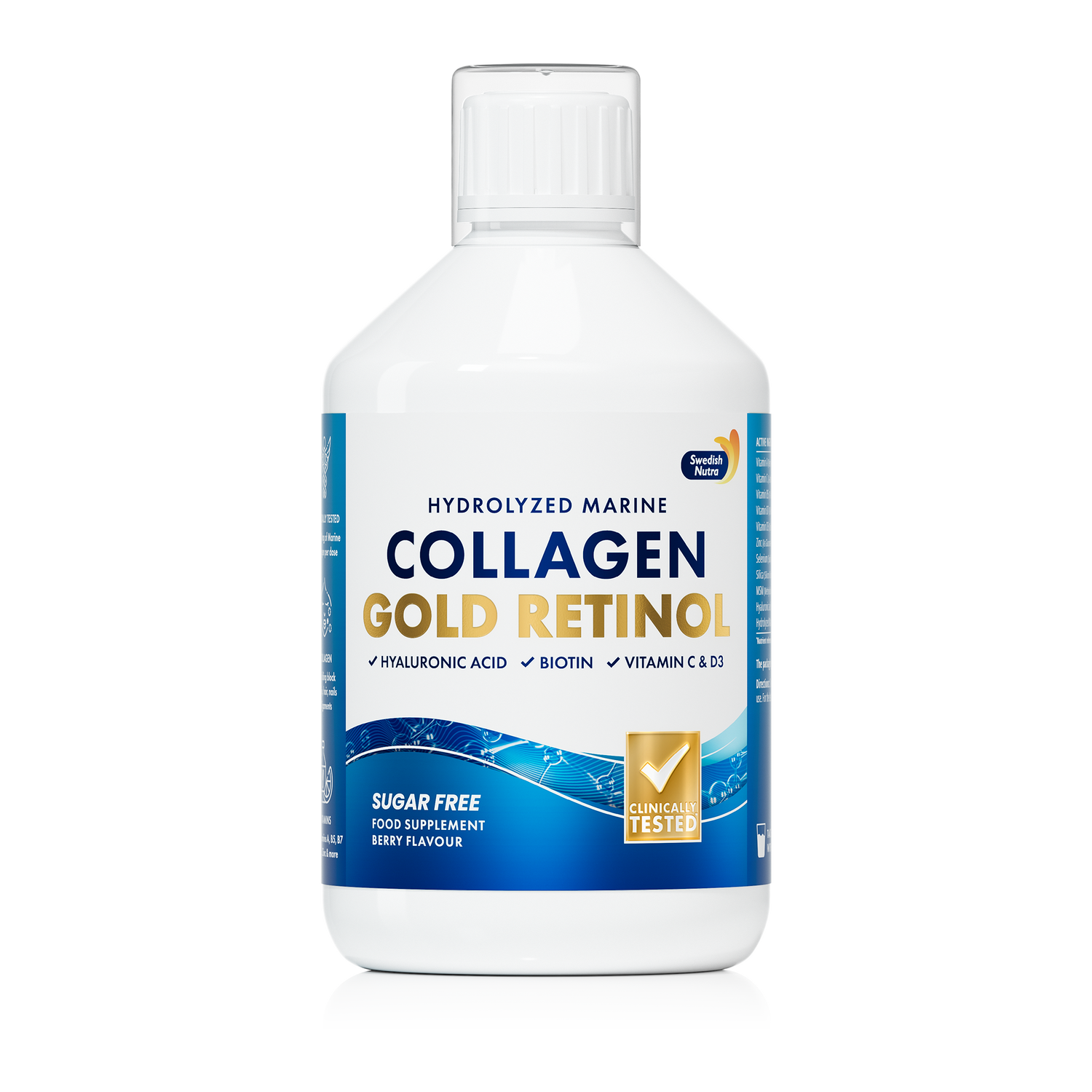 Swedish Nutra Marine Collagen Gold Retinol Berry Flavour 500ml