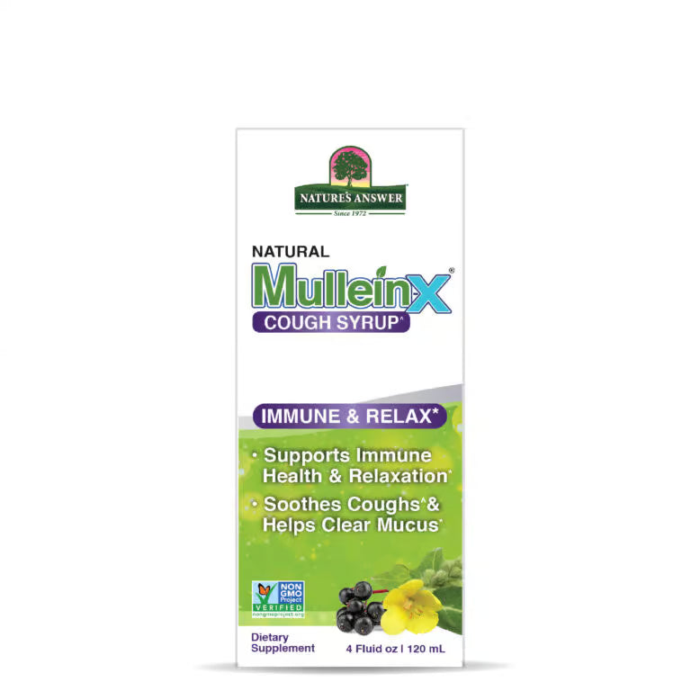 Nature’s Answer Mullein-X Herb & Honey Syrup 120ml box front view
