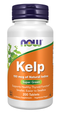 NOW Kelp Tablets 150 mcg Iodine from Organic Seaweed - 200 Count