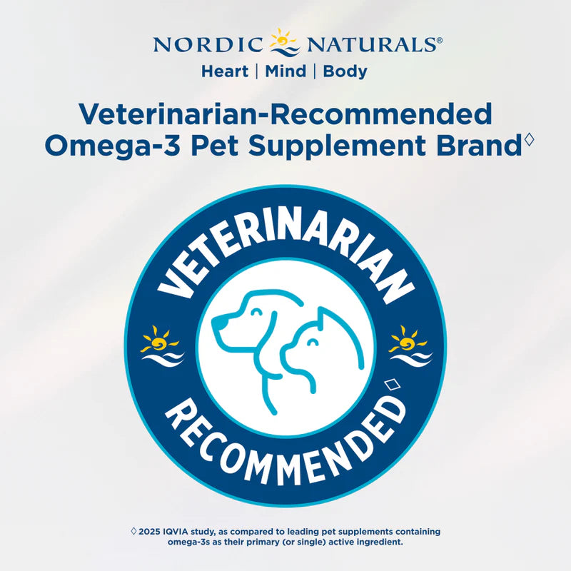 Nordic Naturals Omega-3 Aceite de Pescado Líquido para Mascotas - Sin Sabor para Perros y Gatos