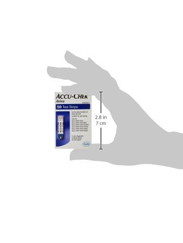 Size of Accu-Chek Aviva Test Strips.