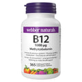 Webber Naturals Vitamina B12 Metilcobalamina 1000 mcg - 365 tabletas sublinguales