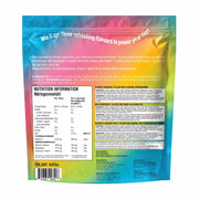 Nutritional information, ingredient list, barcode and directions on the Organika variety pack.