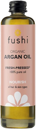 Fushi Aceite Orgánico de Argán 100 ml | Prensado Fresco y 100% Puro Aceite Nutritivo para Cabello, Piel y Uñas