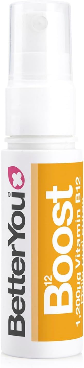 BetterYou Vitamin B12 Oral Spray bottle, apricot, 25ml.