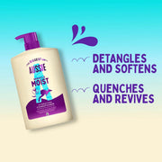 Aussie Miracle Moist Shampoo and Conditioner Set 2 x 1L for everyday hair care