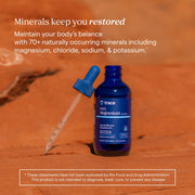 Lifestyle Image: Trace Minerals Ionic Magnesium Chloride 400mg liquid daily supplement drops