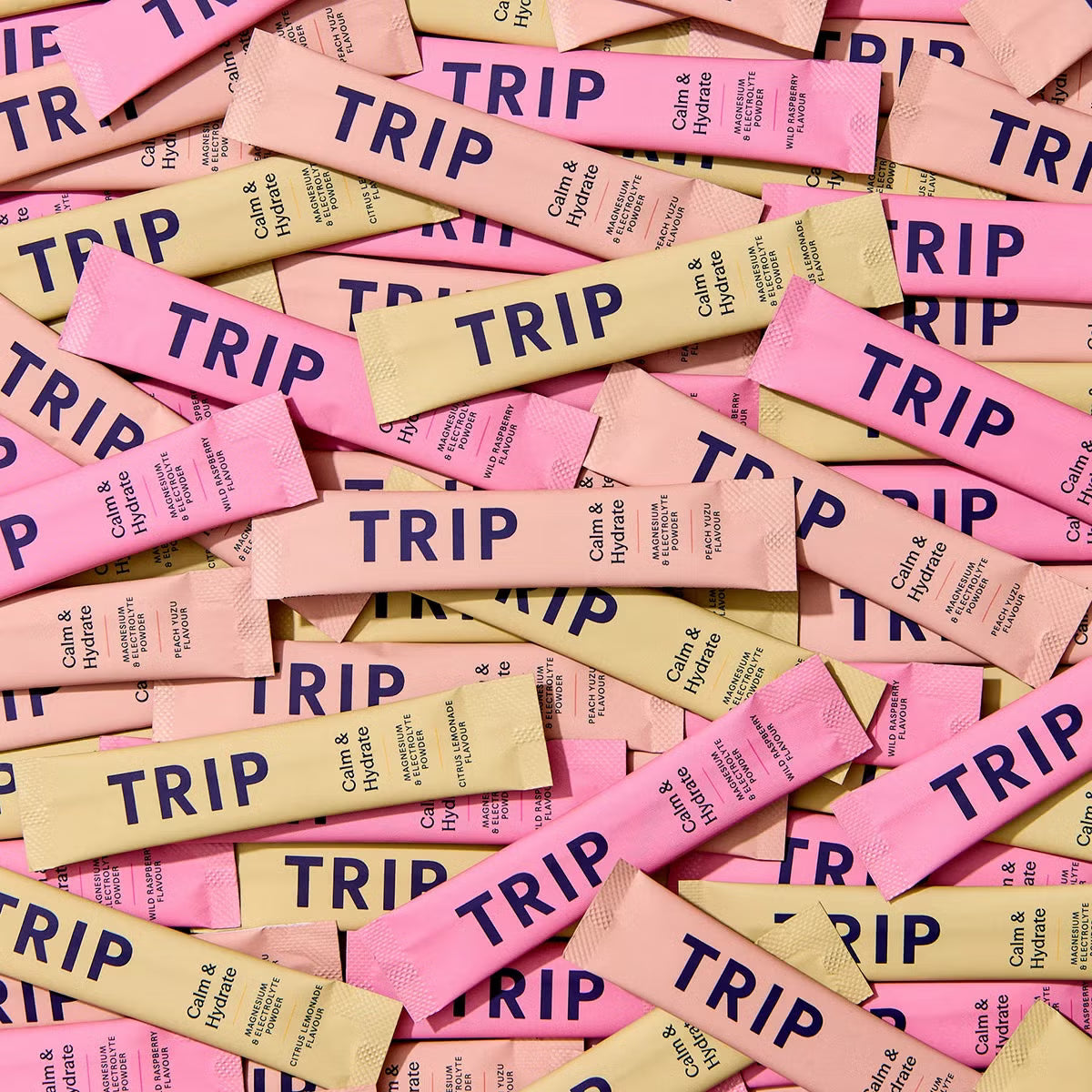 TRIP Calm & Hydrate Magnesium Electrolyte Powder 30 sachets variety pack for everyday hydration