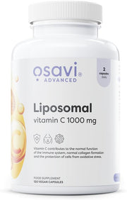 Osavi Liposomal Vitamin C 1000mg bottle, 120 vegan capsules with Liposovit-C.