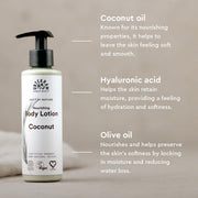 Urtekram Nourishing Coconut Body Lotion 245ml bottle for everyday body care