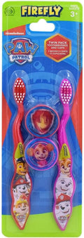 Firefly Cepillos de Dientes Paw Patrol para Niños 3+ Paquete Doble con Tapas