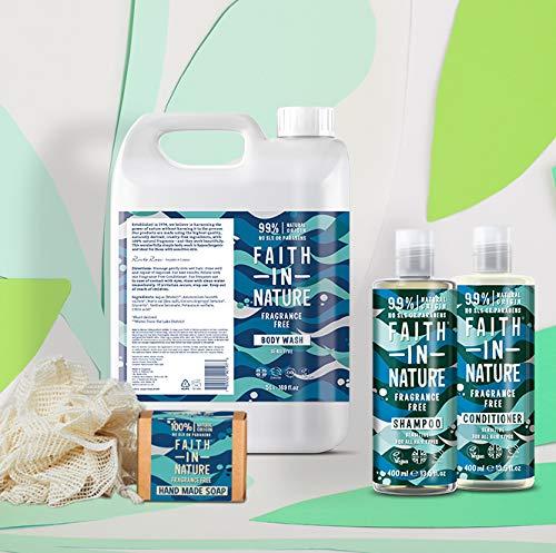 Faith In Nature Fragrance Free Sensitive Shampoo 400ml bottle for everyday hair care