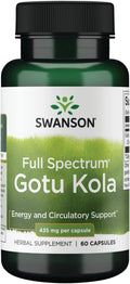 Swanson Gotu Kola 60 cápsulas | Apoyo a la energía y circulación | 435 mg