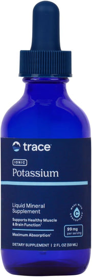 Front Image: Trace Minerals Ionic Potassium liquid drops bottle 99mg 59ml