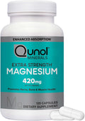 Cápsulas de glicinato de magnesio Qunol 420mg 120 unidades