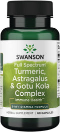 Swanson Full Spectrum Turmeric Astragalus Gotu Kola Complex – 60 Capsules