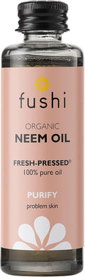 Aceite de Neem Orgánico Fushi 50 ml | Aceite Fresco Prensado® 100% Puro para Piel y Cuero Cabelludo con Problemas