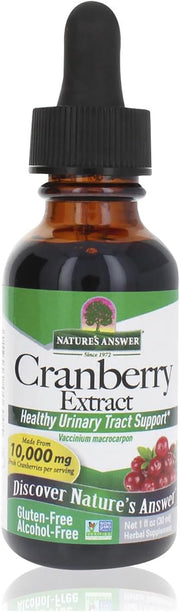 Nature's Answer Alcohol-Free Cranberry Extract 30ml liquid supplement front label