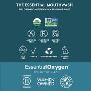 Essential Oxygen BR Organic Mouthwash Brushing Rinse - Wintergreen
