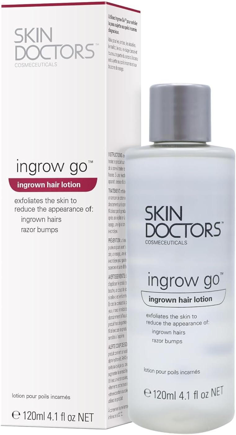 Skin Doctors Ingrow Go ingrown hair lotion skincare box & bottle 120ml