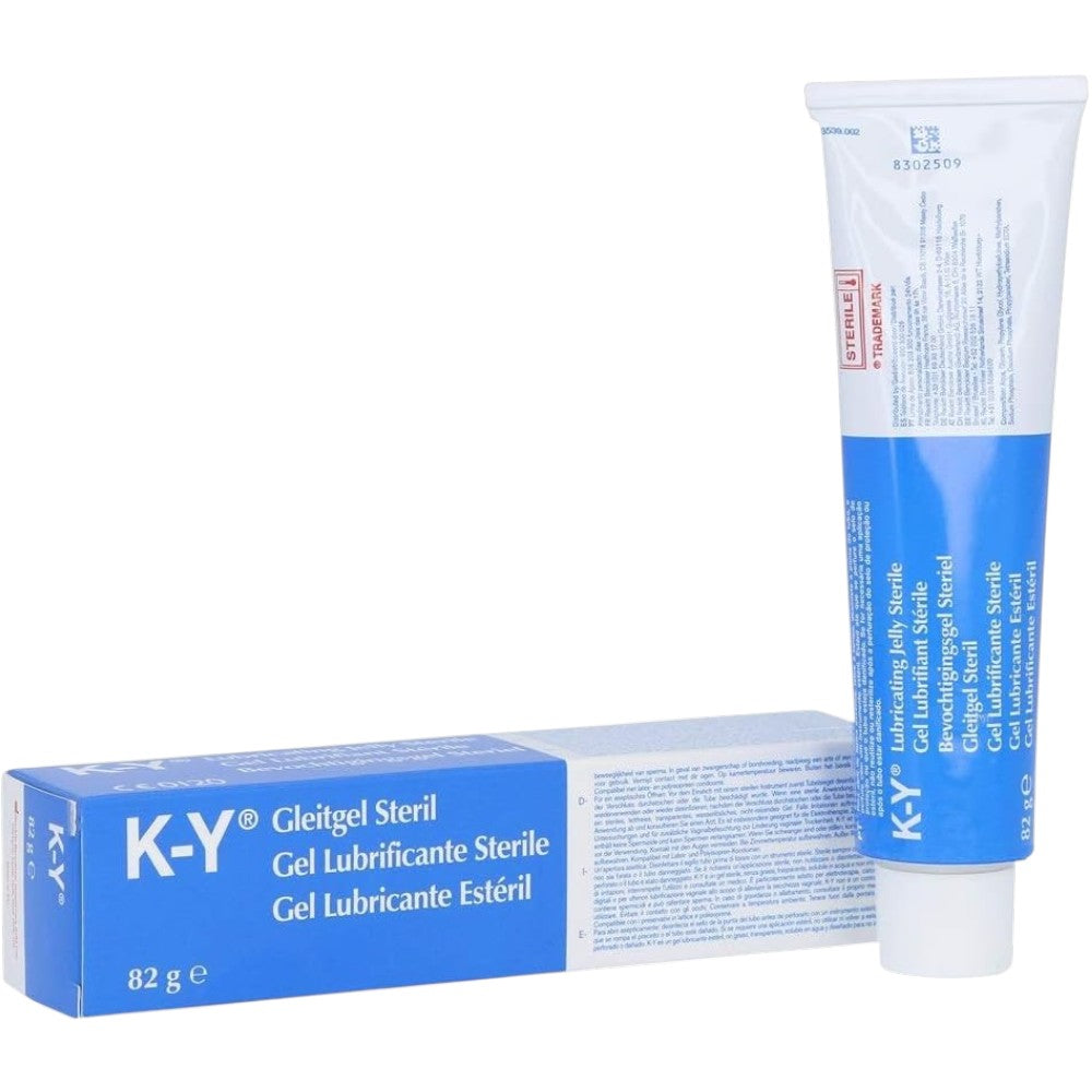 K-Y Jelly Water-Based Sterile Personal Lubricant, tube packaging, no flavour, 82g