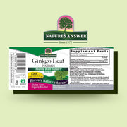 Nature’s Answer Ginkgo Biloba leaf liquid extract 30ml barcode