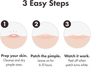 Hero Mighty Patch Invisible+ clear hydrocolloid acne patches, how to use.