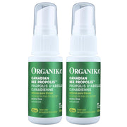 Organika Canadian Bee Propolis Alcohol-Free Throat Spray 2 x 30ml twin pack front packaging