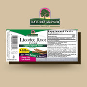 Nature’s Answer Licorice Root Liquid Extract 60ml barcode image on a beige background