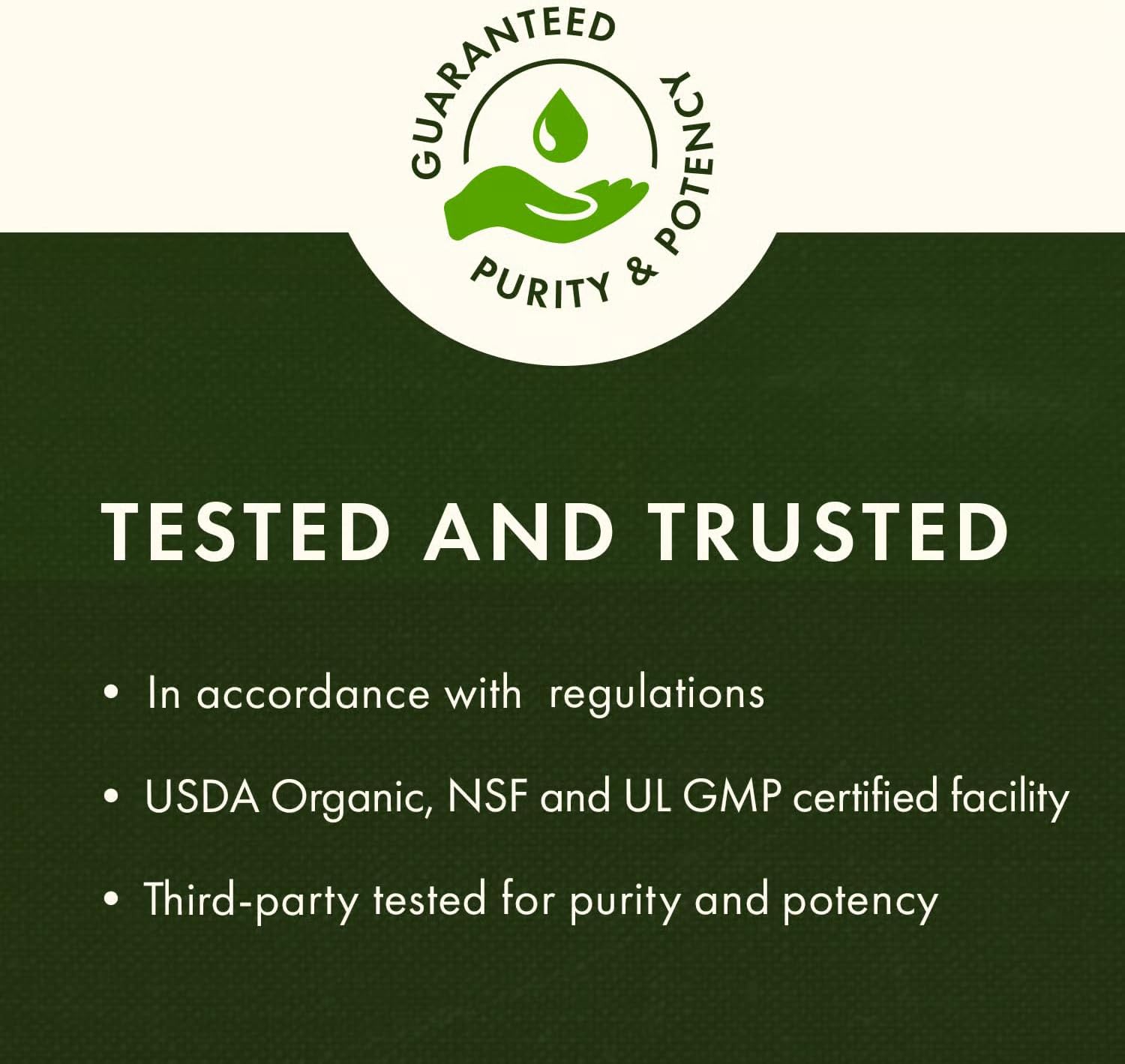 Swanson Triple Magnesium Complex 400mg 100 Vegan Capsules tested and trusted purity and potency infographic
