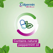 Colpermin IBS Relief peppermint oil sustained release capsules 0.2ml 100 count lifestyle use image