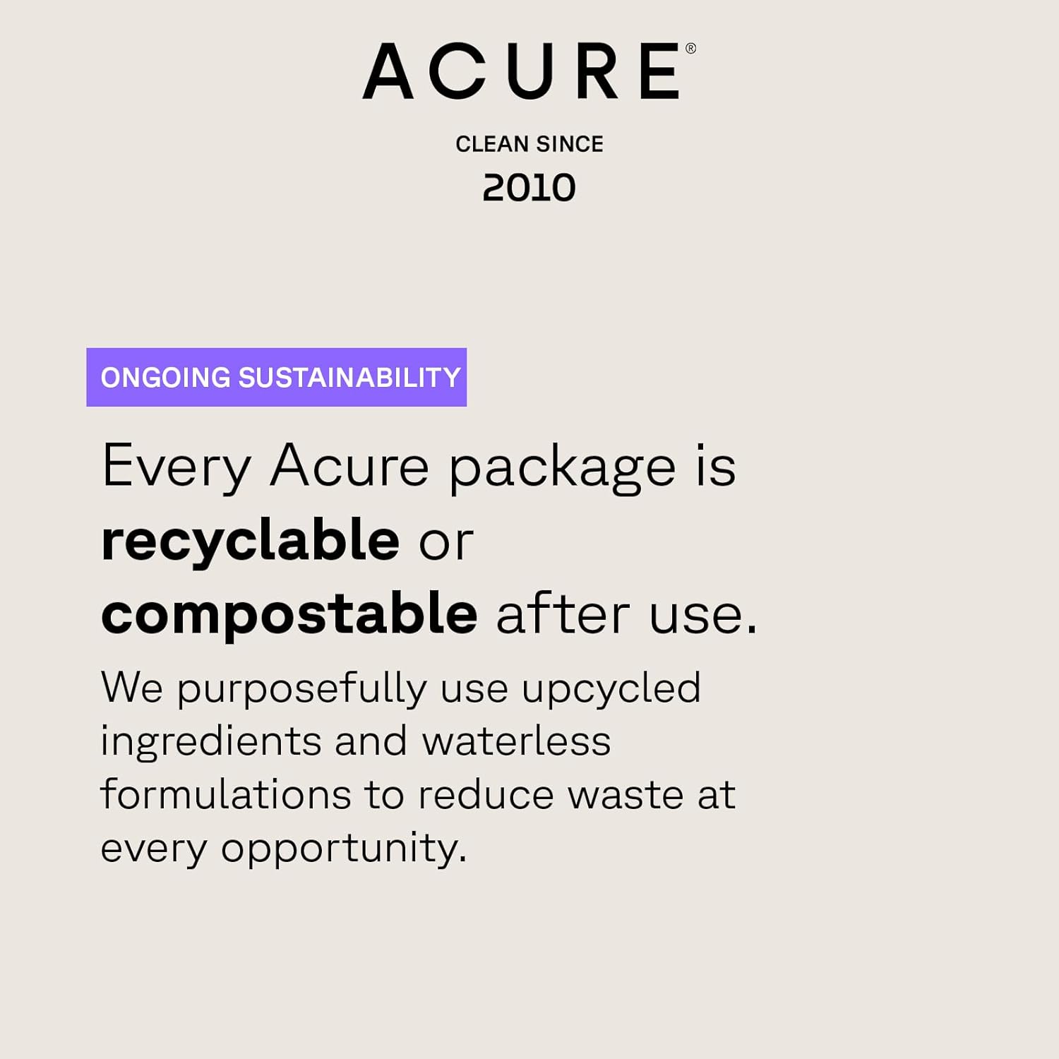 Acure Zombie Cell Clarifying Serum Milk Thistle & Niacinamide 30ml recyclable and compostable