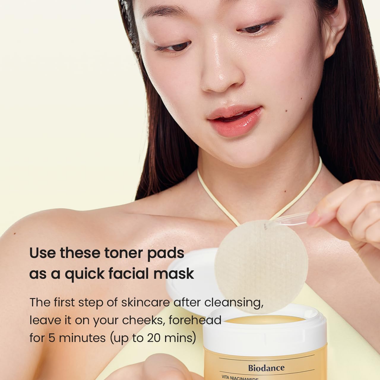 Biodance Vita Niacinamide Hydrogel Toner Pads 60 Pads used as part of a daily skincare routine