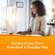 Cura-Heat 24H non-medicinal heat patch back shoulder air-activated 4 patches lifestyle use image