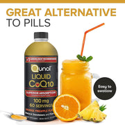 Qunol Liquid CoQ10 100mg Orange Pineapple Flavour 900ml