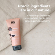 Urtekram Nordic Berry Rich Repair Conditioner, conditioner bottle packaging, fruity berry fragrance, 180ml, product information