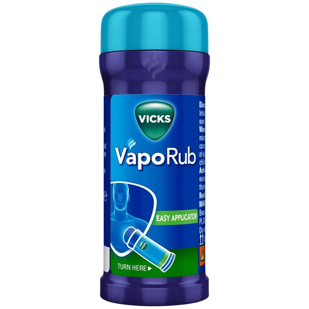 Vicks VapoRub Easy Applicator topical ointment no flavour 35g twist up applicator front packaging